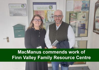 MacManus commends work of Finn Valley Family Resource Centre