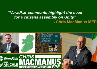 “Varadkar comments highlight the need for a citizens assembly on Unity” – MacManus