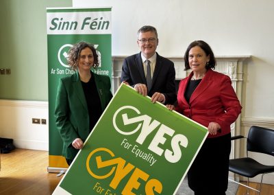 Sinn Féin President Mary Lou McDonald launches party’s referendum campaign