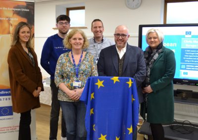 Chris MacManus MEP meets Errigal College students for Europe Direct Letterkenny Event