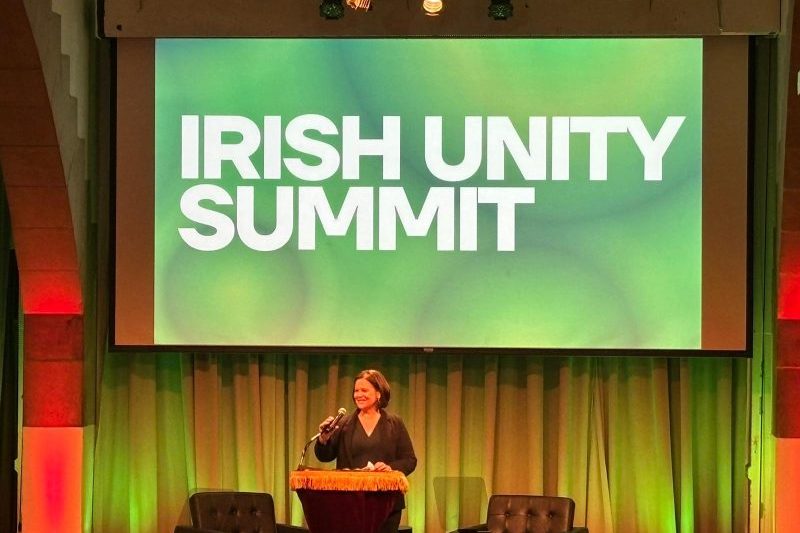 Mary Lou McDonald TD delivers keynote address to Irish Unity Summit in