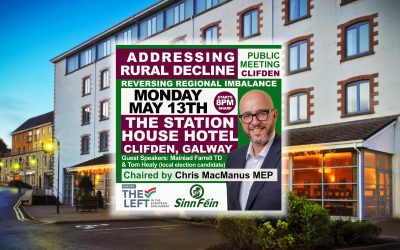 Chris MacManus MEP to hold Regional Imbalance Public Meeting in Clifden